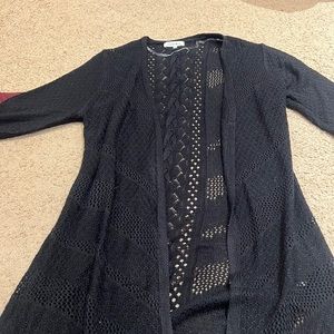 black cardigan, XL